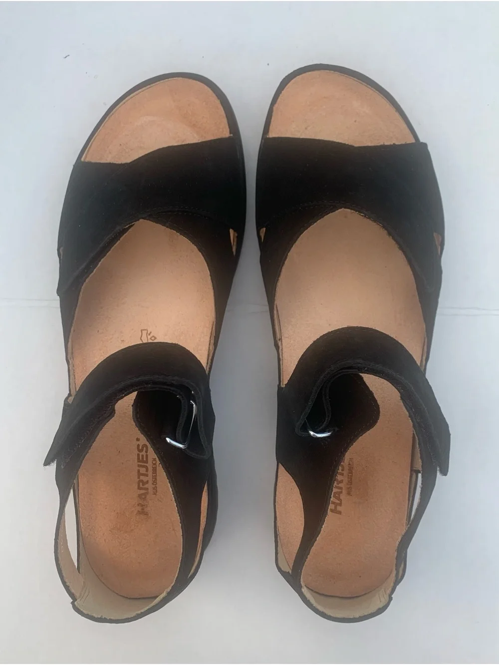 Women's Black Velcro Comfort Sandals